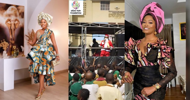 KieKie warms heart as she celebrates Christmas with children and mothers on the street of Lagos (VIDEO)