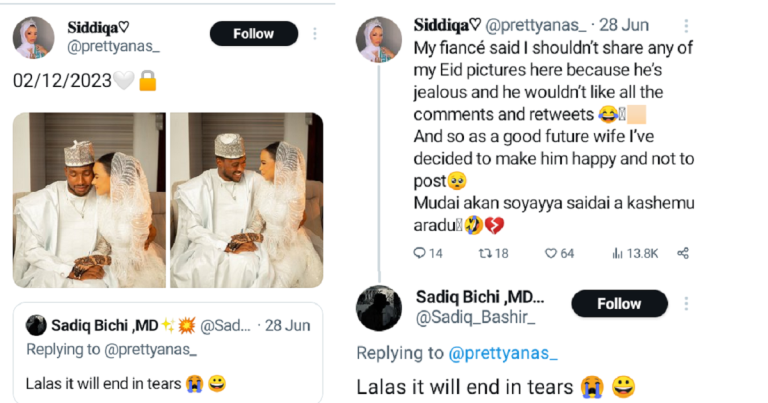 "Laslas it will end in tears"- Nigerian woman shares her wedding photos after she got negative responses online on her relationship