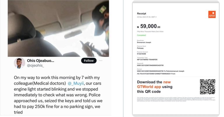 Medical Doctor Cries Out For Justice, After Police Allegedly Extort N59k From Him And His Colleagues For Roadside Parking