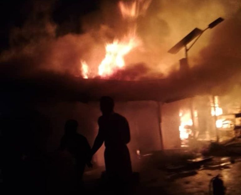 120 homeless as fire guts 44 rooms in Kwara