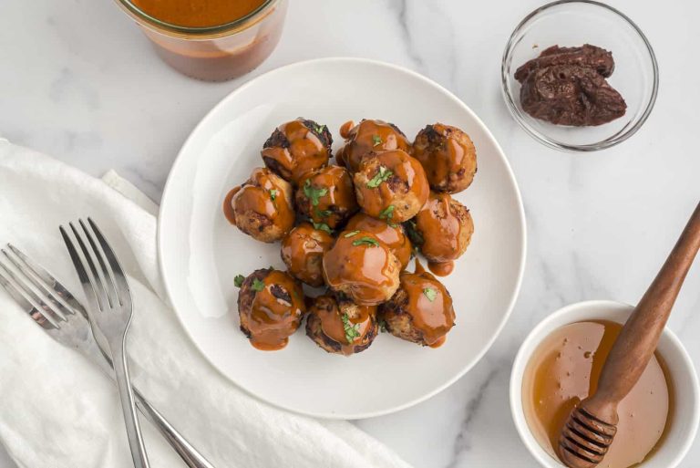 Air Fryer Turkey Meatballs - Bites of Wellness