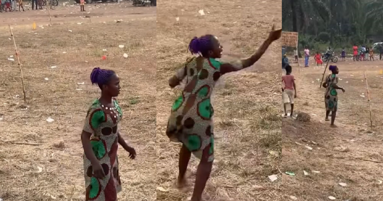 "Fan of the Tournament" – Passionate female football fan goes viral for her energetic show of support at a community tournament (WATCH)