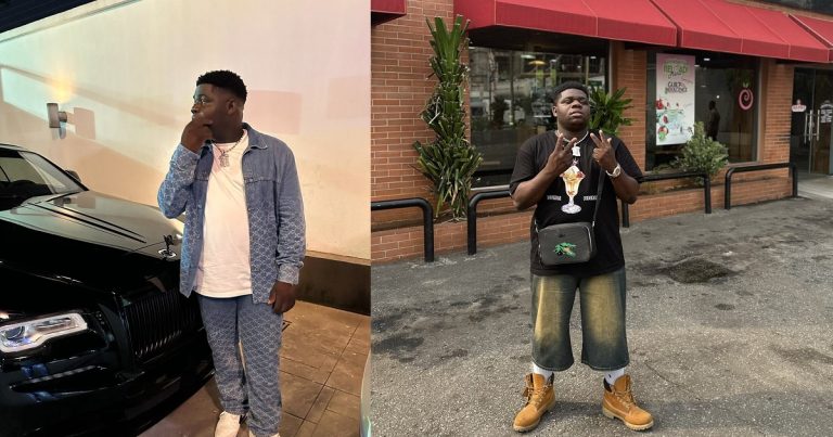 "I just dey waste my driver license since" – Reaction as Burna Boy's driver is seen rocking expensive outfits