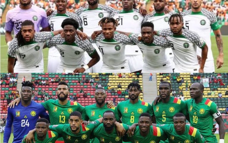 LIVE UPDATE:  Nigeria vs Cameroon (1-0) Half Time