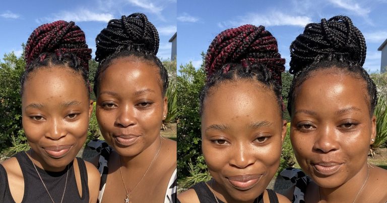 "My niece can open my phone with her face" – Lady shares beautiful images of herself and her doppelganger niece