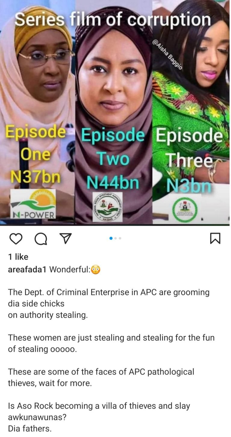 Charley Boy slut-shames feminine politicians being probed for corruption