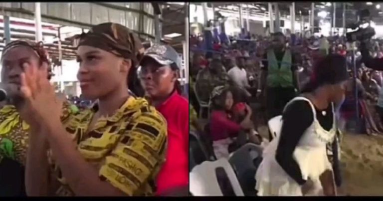 Viral Video Of Lady Flirting With A Clergyman During Deliverance Session Sparks Online Stir (WATCH)