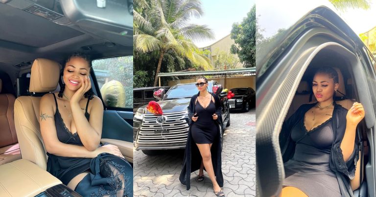 Regina Daniels receives