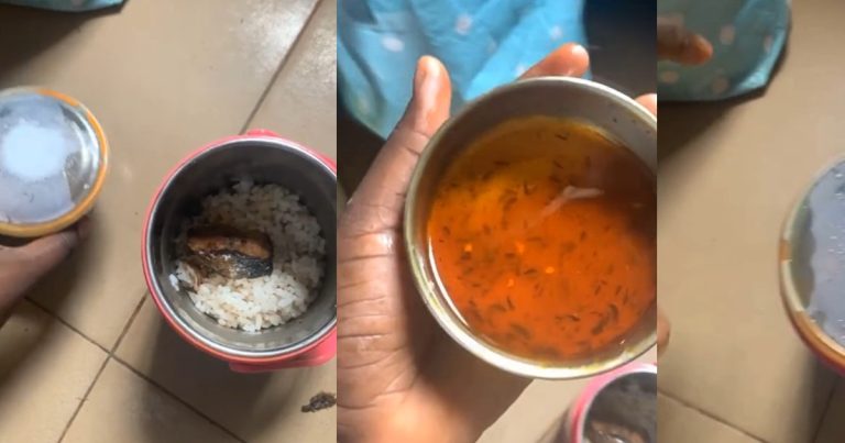 Corps member rages over the "tasteless" meal she was served at NYSC orientation camp (WATCH)