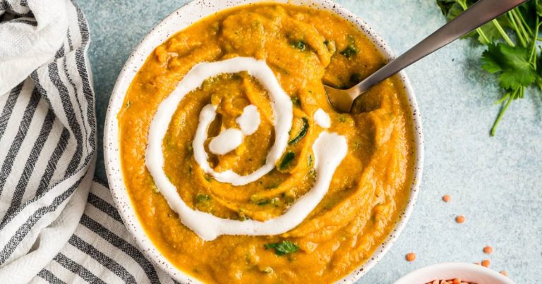 Creamy Cauliflower Lentil Soup - Bites of Wellness