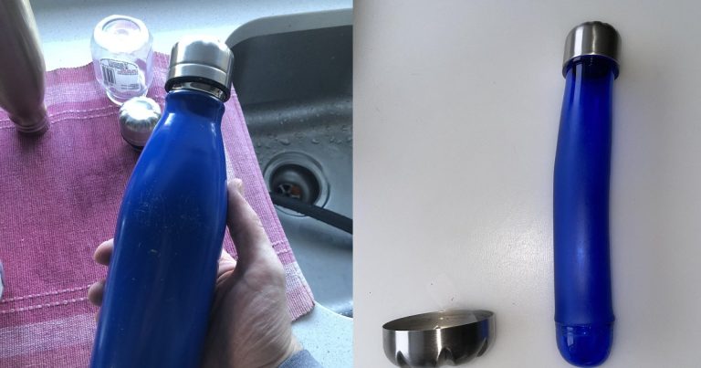 Man shares the aftermath of his water bottle after placing it in a dishwasher