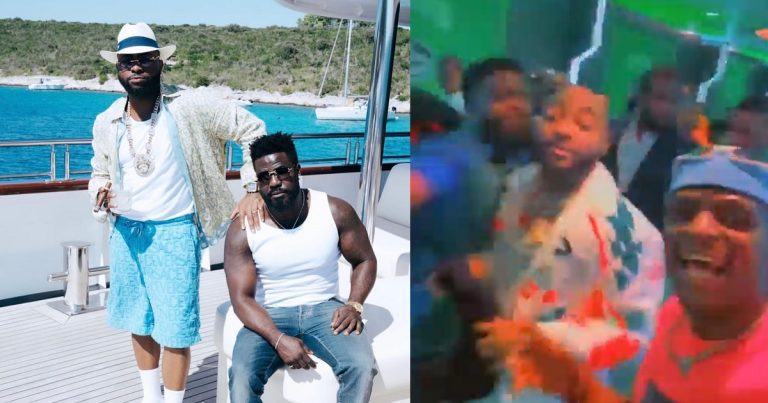 Moment one of Davido's aide, Lati DMW ass@ulted a fan who was trying to take a selfie with the singer (VIDEO)