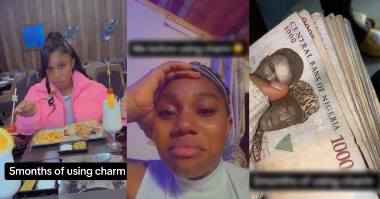 Nigerian lady shares the drastic change in her life after using charm (VIDEO)