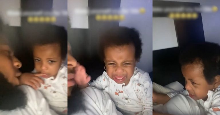 "Pay her right now" – Moment baby girl starts crying after her dad promised to give her $10k if she cries