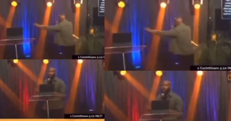 Video Of A Nigerian Pastor Pausing His Preaching Session To Celebrate Super Eagles' Win Against South Africa Goes Viral (WATCH)