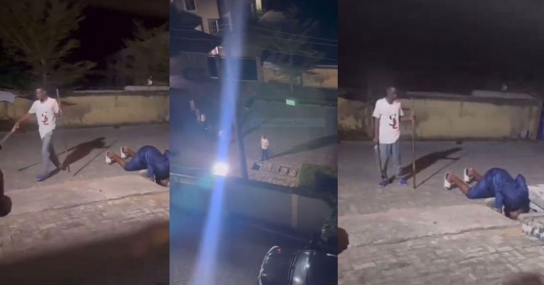 Video Of A Thief Found Hiding In Estate Gutter Leaves Residents And Netizens In Shock (WATCH)