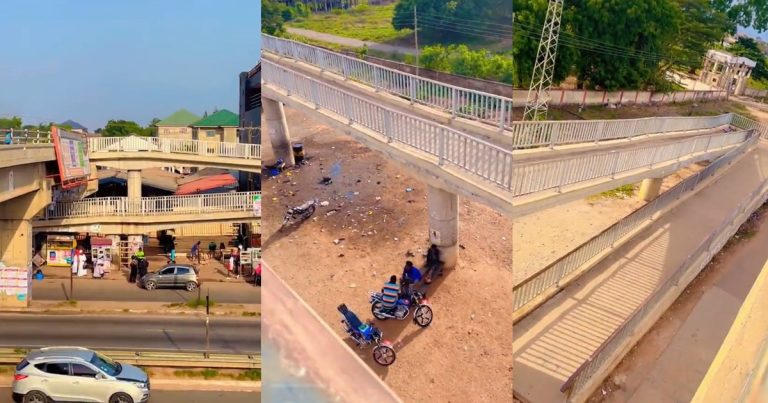 "In what world does this make sense ?" - Lady laments over a pedestrian bridge in Ghana (WATCH)