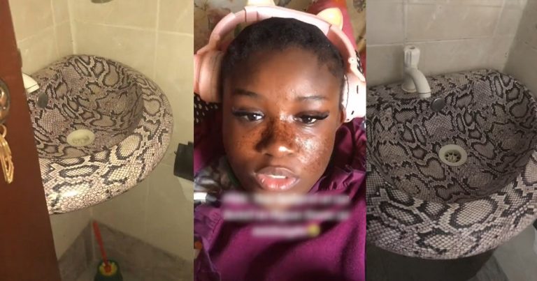 "It is giving 'ANACONDA' vibes" - Netizens raise eyebrows over the color of a sink in a hotel room (VIDEO) 