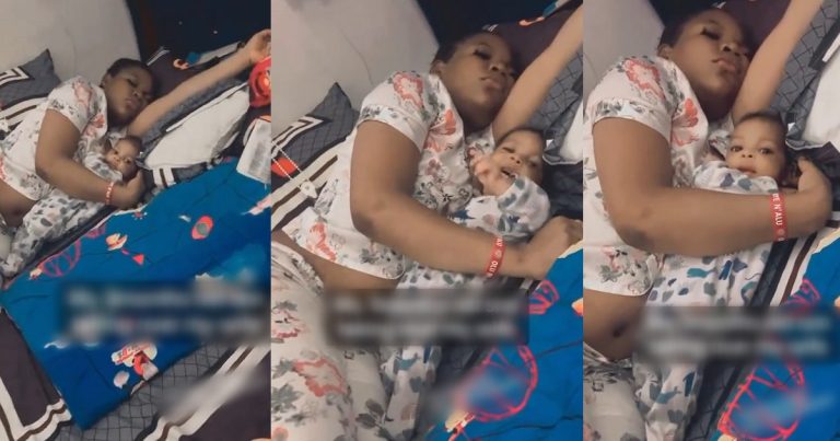 "Leave our client alone, he is innocent" – Reaction as man tries to separate his 3-month-old son from his mother (VIDEO)