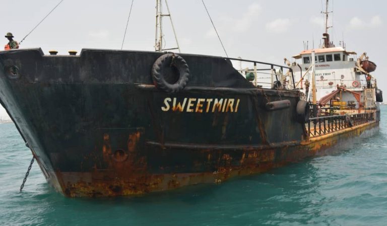 Navy intercepts Ghanaian vessel with stolen oil, arrests 13