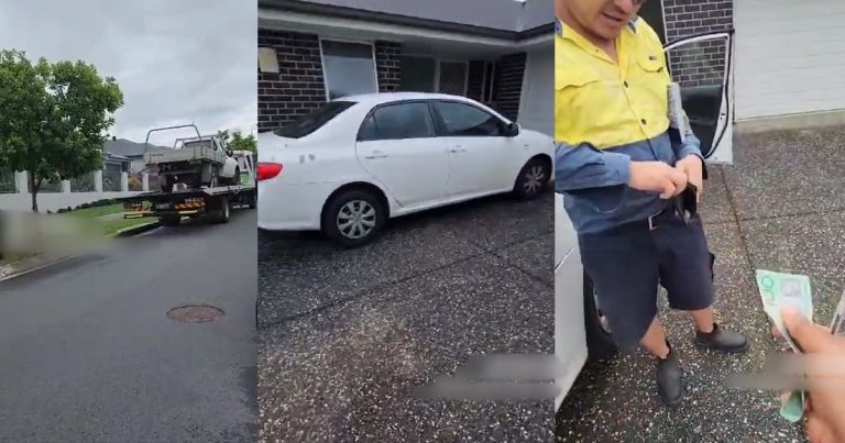 "Nobody wants it, everyone has a car here" - Nigerian Lady in Australia Says As She Discards Her Old Car As Scrap (VIDEO)