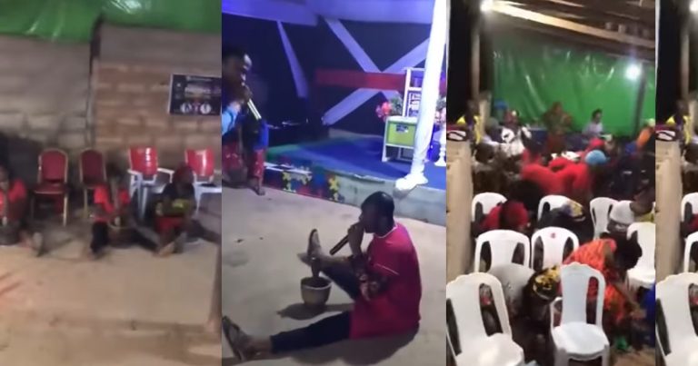 "Why is the pastor not pounding" – Trending video of church members pounding their enemies with mortar and pestle (WATCH)