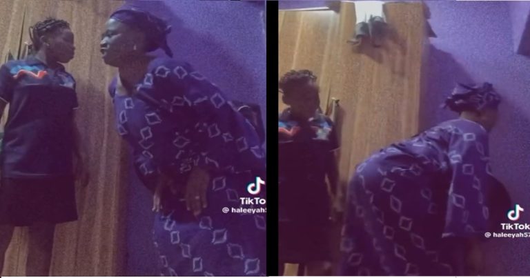 "All these people sha" – Viewers react as grandma teaches grand daughter how to tw.erk (VIDEO)