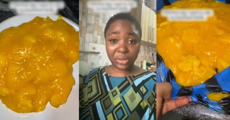 Lady shows off the smooth starch meal she made at her boyfriend's family house (VIDEO)