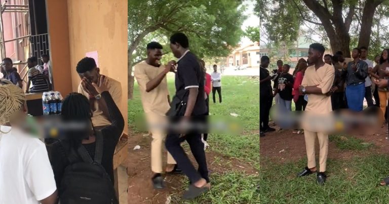 "Na course rep wey good we go celebrate"- Adorable moment UNIBEN students surprise their course rep on his birthday (VIDEO)