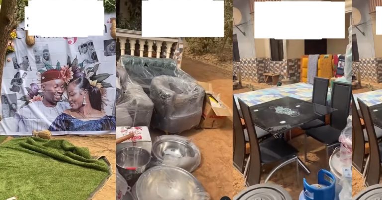 Nigerian man shows off the gifts a bride's family gifted her on her traditional wedding day (WATCH)