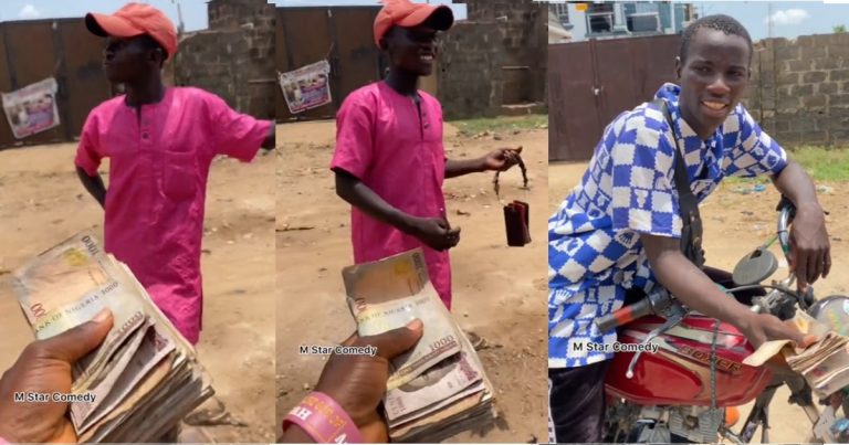 "Northerners and integrity are 5 and 6"— Netizens react to video of northern men refusing free money from skit maker