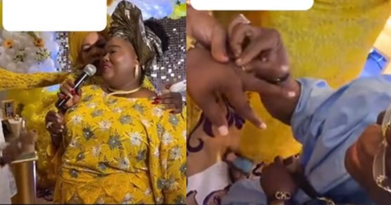 Adorable moment Nigerian woman gets marriage proposal on her 61st birthday (VIDEO)