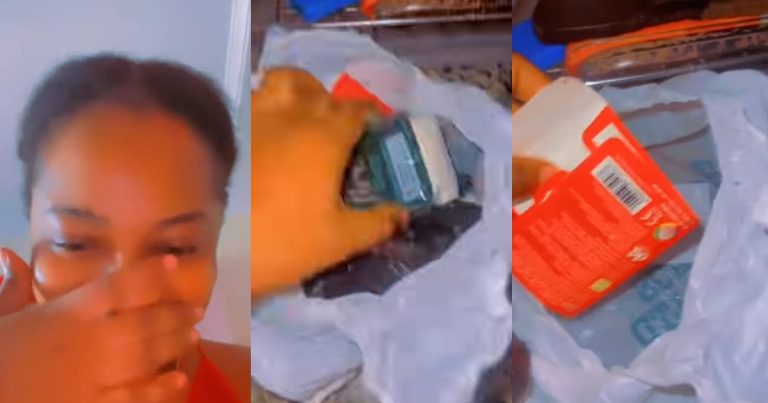 "At least he used protection" – Lady reveals the packs of c0nd0m she found in man's house after travelling for two weeks (VIDEO)