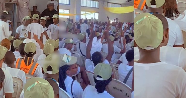 Corps Members Overjoyed As They Receive Surprise Gift Of ₦1 Million And Free Food At Mammy Market (WATCH)