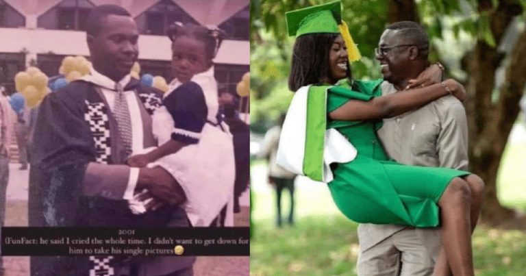 Heartwarming Moment Father Recreates His 2001 Graduation Photo With His Daughter At Her 2024 Graduation Ceremony