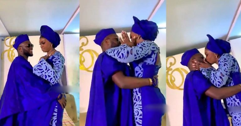 Moment Bride Sweetly Asks Father To Close His Eyes Before K!ssing Groom Goes Viral (VIDEO)