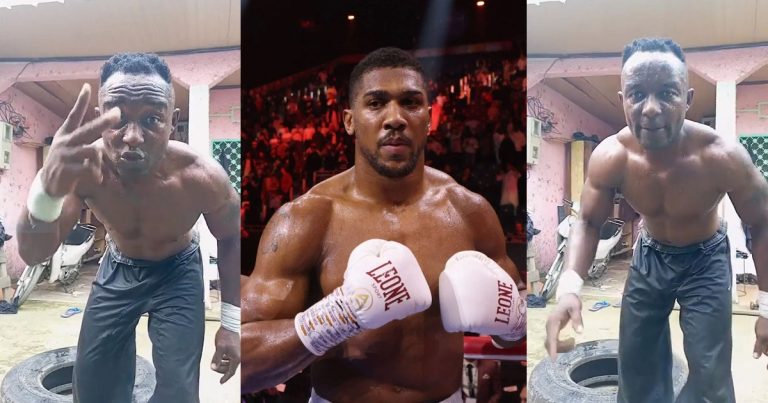 Nigerian Man Fearlessly Challenges Anthony Joshua To A Boxing Showdown, Promising To Kn0ck Him Out During The Second-Round (VIDEO)