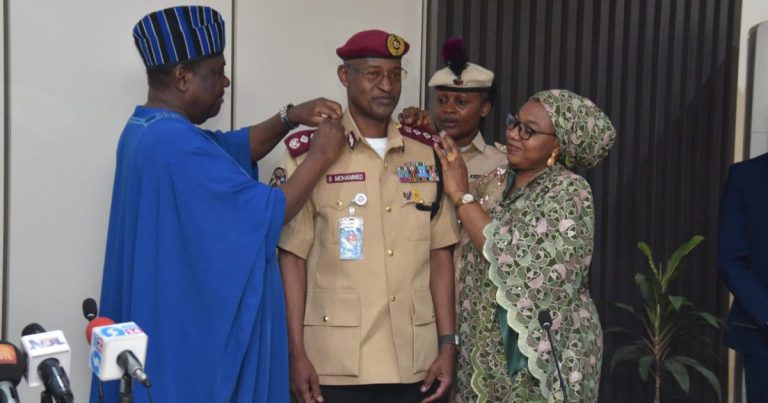 SGF decorates newly appointed FRSC boss