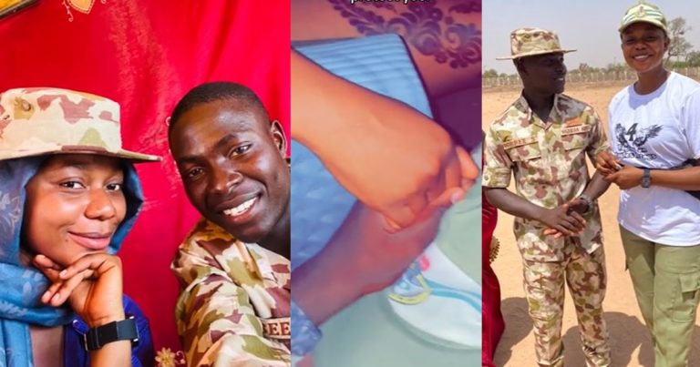 "Yobe gave me a good friend" – Female youth corper shares adorable video of her special friendship with her Platoon Commander (WATCH)