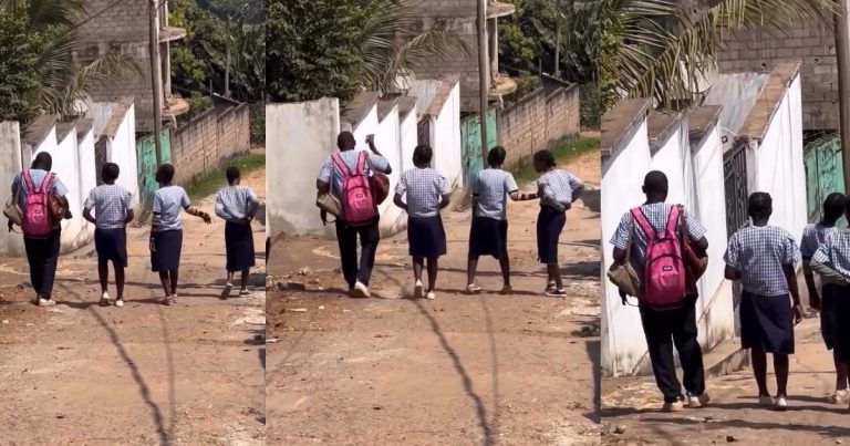 "A True Gentleman" – Young Boy's Bag-Carrying Gesture For His Female Classmates Earns Him Praises Online (VIDEO)