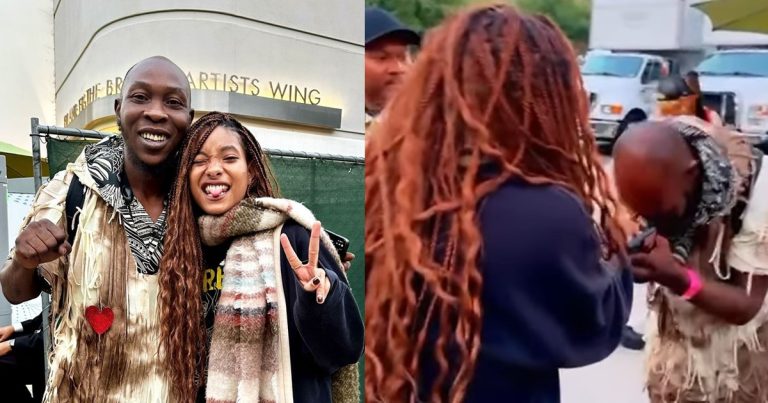 Amazing moment Nigerian singer, Seun Kuti and Willow Smith met at the Hollywood Bowl Jazz (VIDEO)