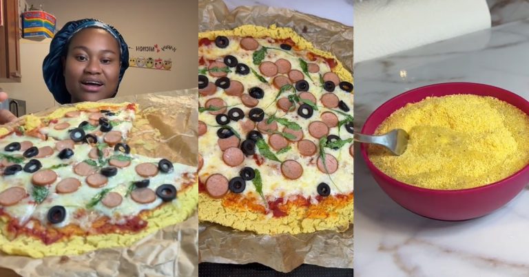 "Garri pizza" - Chef Stirs Reactions After Making A Delicious Pizza With Yellow Garri