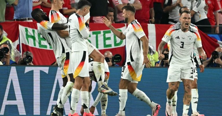 Germany, Denmark Euro 2024 game restarts after storm