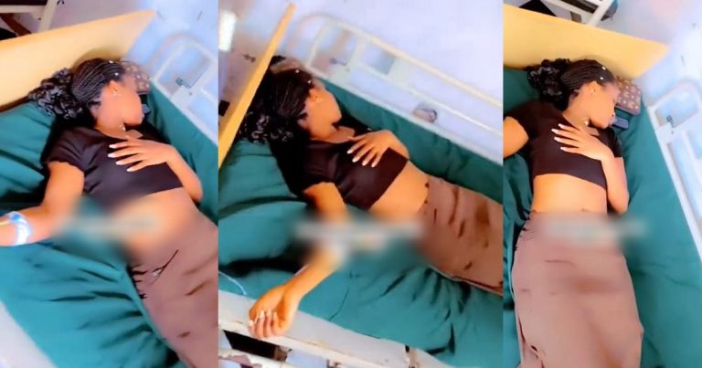 Heartbrokǝn Nigerian Lady Ends Up In The Hospital After Her 4-Year Relationship Ends (VIDEO)