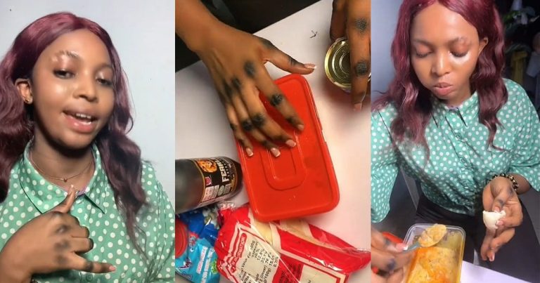 Lady with beautiful-looking knuckles teaches Nigerians how to make 'milky beans' (VIDEO)