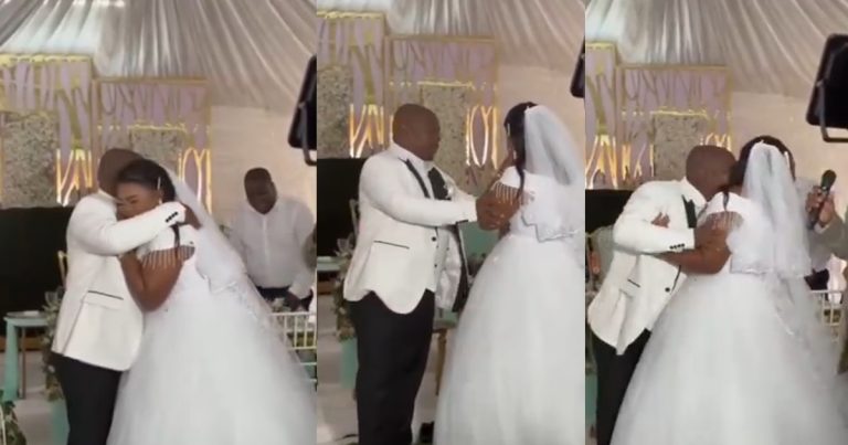 Mixed Reactions As Bride Refuse To Kiss Her Groom On Their Wedding Day (WATCH)