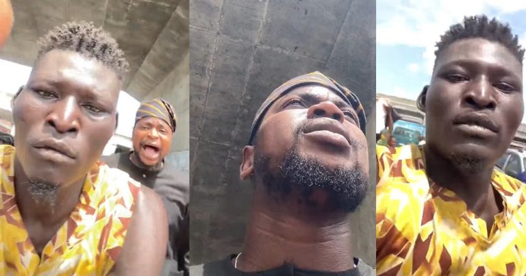 Moment an agbero snatched a phone from a vlogger who was recording and asked him to pay before getting it back (VIDEO)