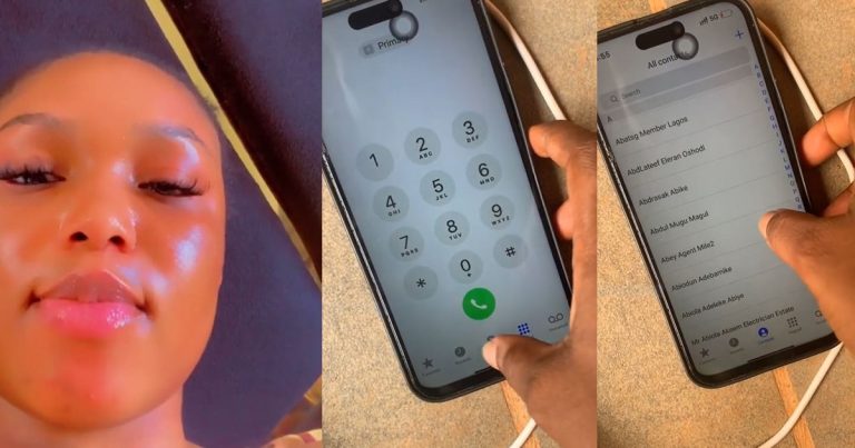 Nigerian Lady Shares Video Of Her Neighbor's ₦30,000 Newly Purchased "iPhone 15 Pro Max" (VIDEO)