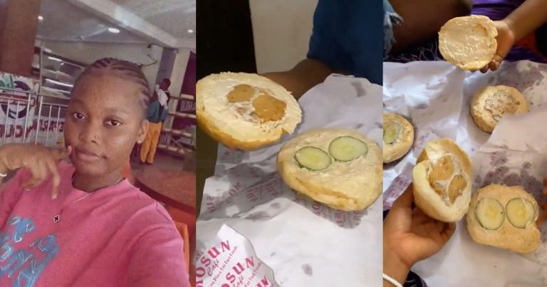 Nigerian Lady's Reaction to Finding Akara In A Hamburger She Bought In Ijebu Ode Goes Viral (WATCH)