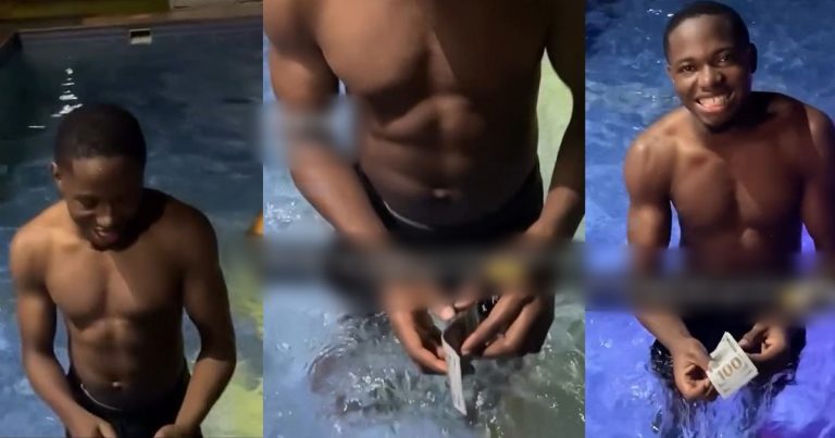 Nigerian Man Finds $1,000 Stashed In His Pocket While Swimming (VIDEO)